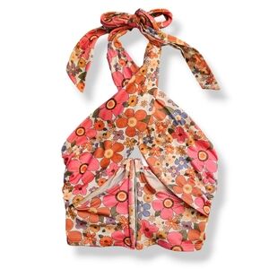 🆕️ Dolls Kill Shelly Classic Floral Corset Top in 70s Style Floral Print size S